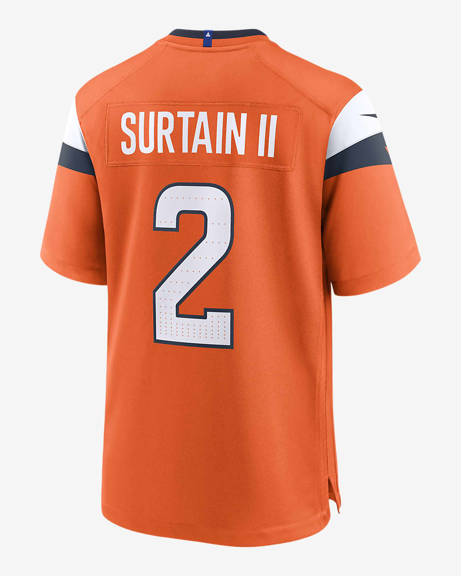 Nike Courtland Sutton Denver Broncos Men s NFL Game Football Jersey Orange